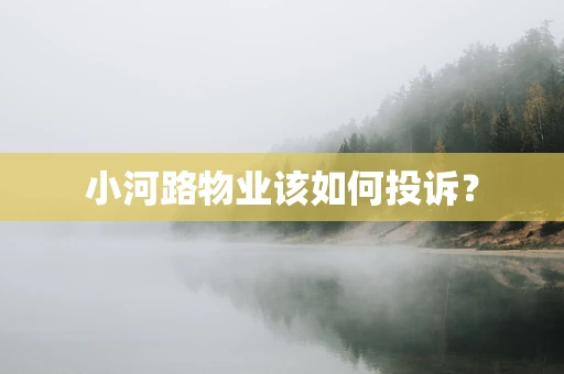 小河路物业该如何投诉？