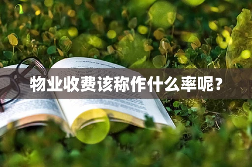 物业收费该称作什么率呢？
