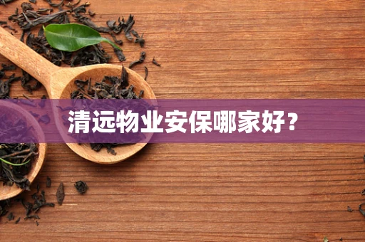 清远物业安保哪家好？