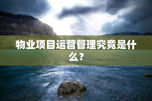物业项目运营管理究竟是什么？