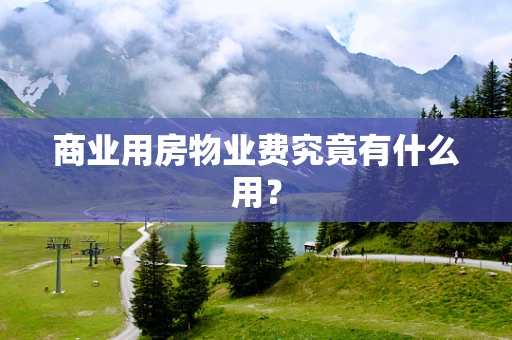 商业用房物业费究竟有什么用？