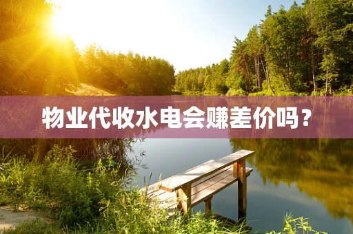 物业代收水电会赚差价吗？