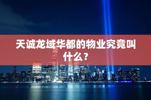 天诚龙域华都的物业究竟叫什么？