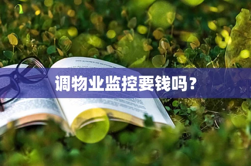 调物业监控要钱吗？