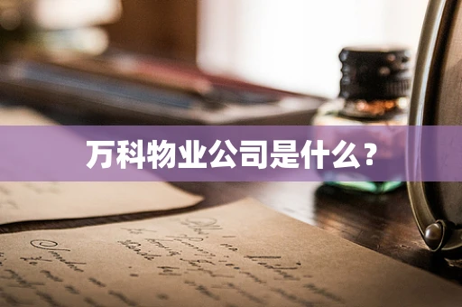 万科物业公司是什么？