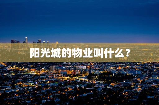 阳光城的物业叫什么？