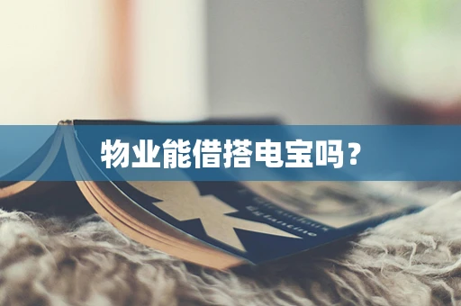 物业能借搭电宝吗？