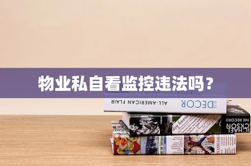 物业私自看监控违法吗？