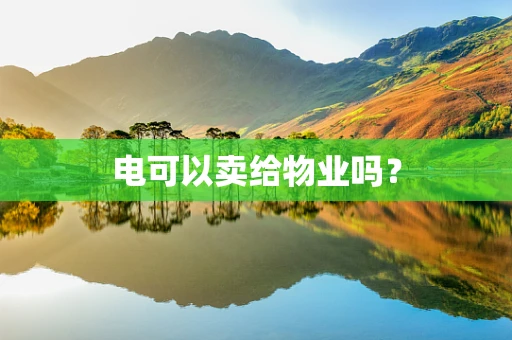 电可以卖给物业吗？