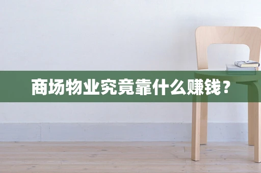 商场物业究竟靠什么赚钱？