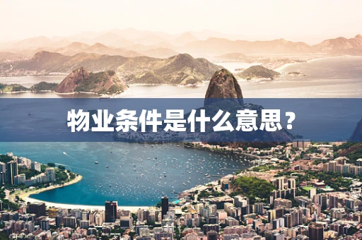 物业条件是什么意思？