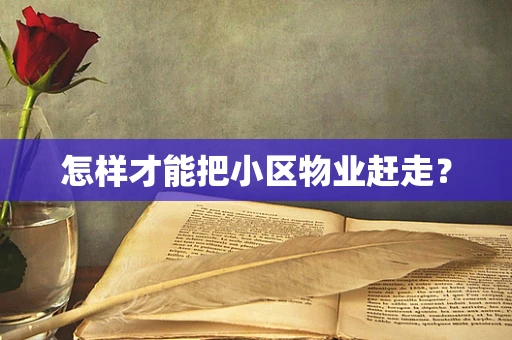 怎样才能把小区物业赶走？