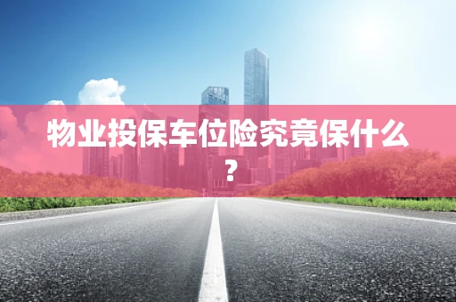 物业投保车位险究竟保什么？