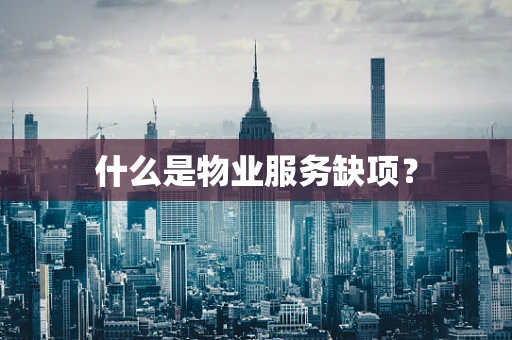 什么是物业服务缺项？