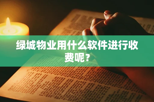 绿城物业用什么软件进行收费呢？