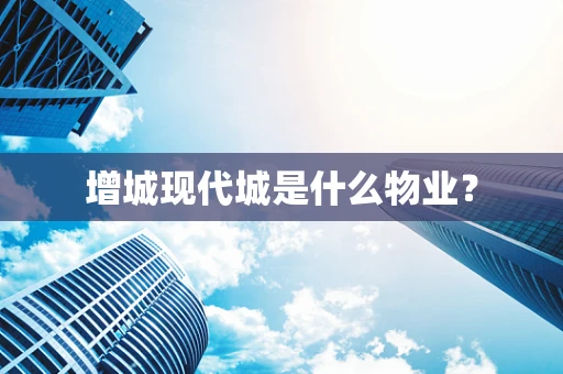 增城现代城是什么物业？