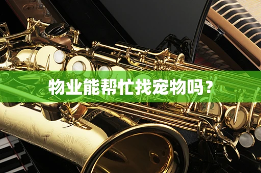物业能帮忙找宠物吗？