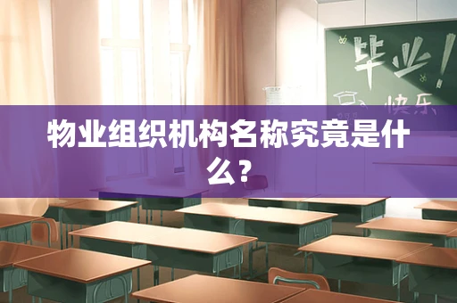 物业组织机构名称究竟是什么？