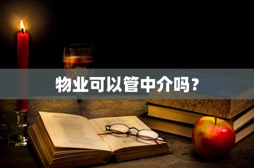 物业可以管中介吗？