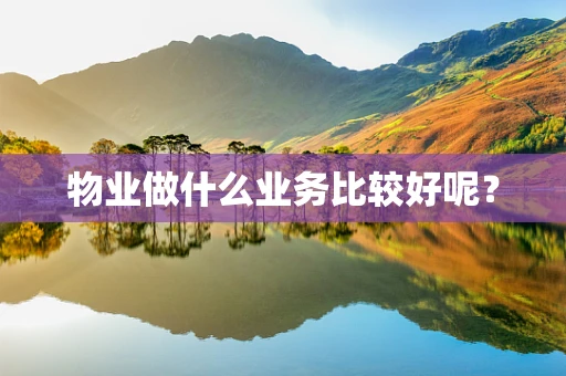 物业做什么业务比较好呢？