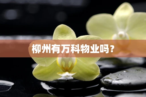 柳州有万科物业吗？