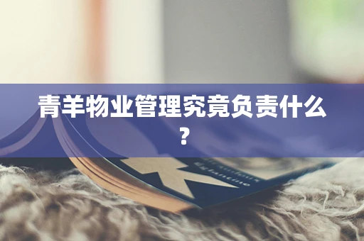青羊物业管理究竟负责什么？