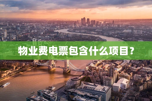物业费电票包含什么项目？