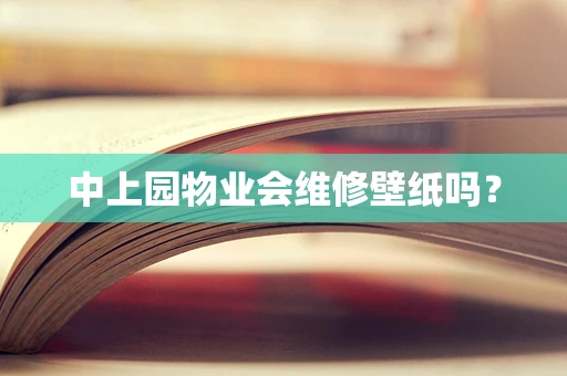 中上园物业会维修壁纸吗？