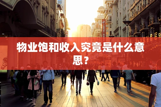物业饱和收入究竟是什么意思？
