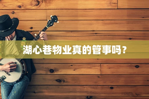 湖心巷物业真的管事吗？