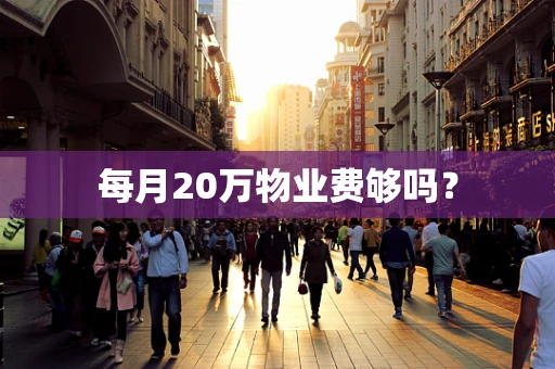 每月20万物业费够吗？