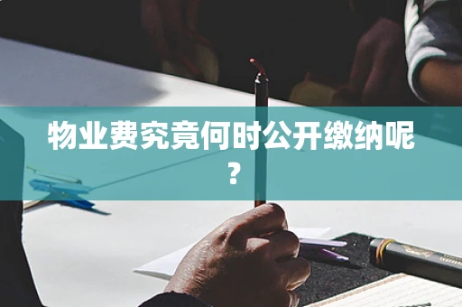 物业费究竟何时公开缴纳呢？