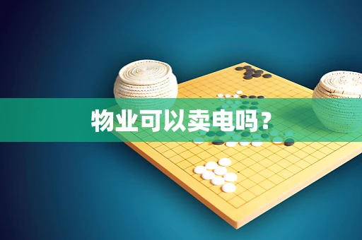 物业可以卖电吗？